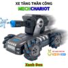 Xe tăng điều khiển từ xa bằng cảm biến đeo tay và Remote 2.4Ghz Mech Chariot, Xoay 360 độ, bắn đạn Xanh Đen