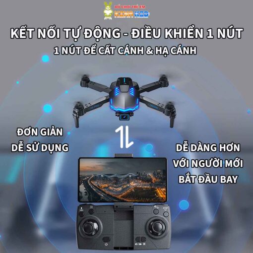 Flycam 4K Drone X6 Pro, Tích Hợp Camera Kép, Cảm Biến Tránh Vật Cản, Đèn Led Xanh Siêu Đẹp 3