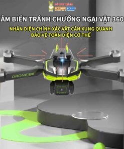 Flycam 4K Drone B6 Pro, Tích Hợp Camera Kép, Động Cơ Không Chổi Than, Cảm Biến Tránh Vật Cản, Đèn Led Xanh Siêu Đẹp 2