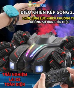 Xe Điều Khiển Địa Hình 2 Mặt Nhào Lộn Stunt Spray V2, Xoay 360 độ, Phun Sương Kép 8