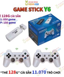 Máy Chơi Game Stick Y6 3D kết nối tivi, cấu hình mạnh, tay cầm mượt, chơi tốt game PSP 128g