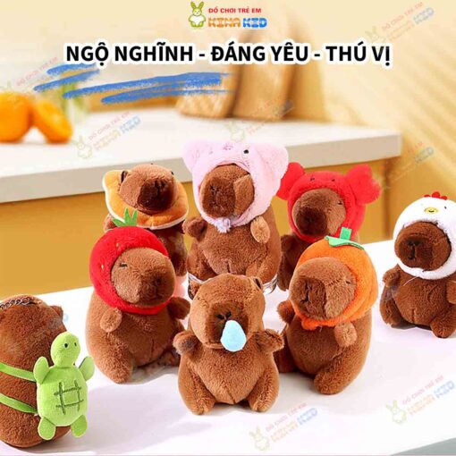 Móc khóa búp bê nhồi bông Capybara 2