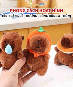 Móc khóa búp bê nhồi bông Capybara 3