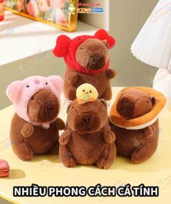 Móc khóa búp bê nhồi bông Capybara 5