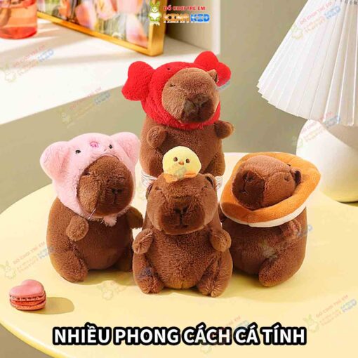 Móc khóa búp bê nhồi bông Capybara 5