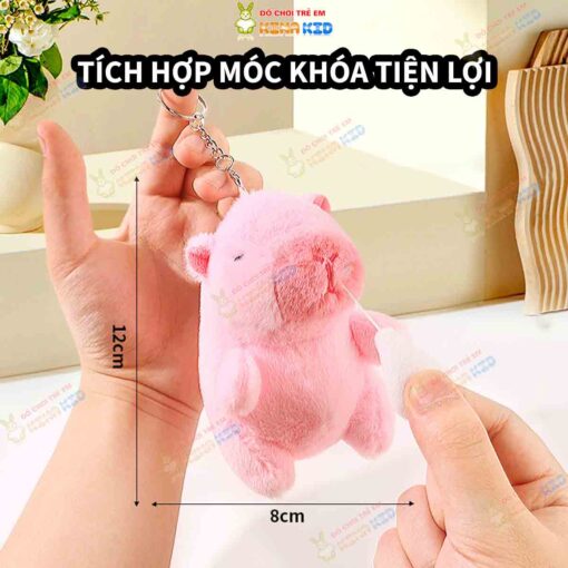 Móc khóa búp bê nhồi bông Capybara 6