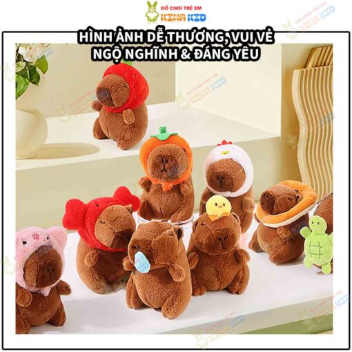 Móc khóa búp bê nhồi bông Capybara 9