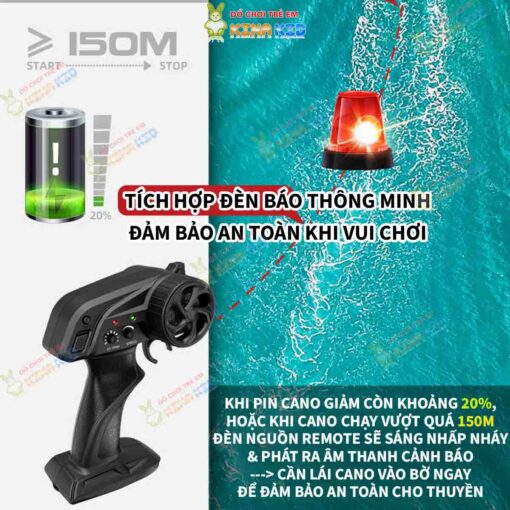 Cano điều khiển từ xa tốc độ cao 25km-h HJ808 11