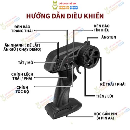 Cano điều khiển từ xa tốc độ cao 25km-h HJ808 7