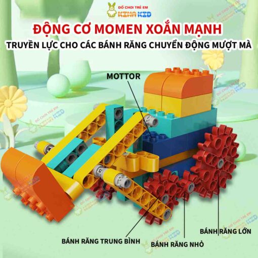 Bộ lắp ráp Robot Stem 250 chi tiết, có động cơ chuyển động thú vị cho bé phát triên tư duy logic 4