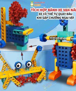 Bộ lắp ráp Robot Stem 250 chi tiết, có động cơ chuyển động thú vị cho bé phát triên tư duy logic 5