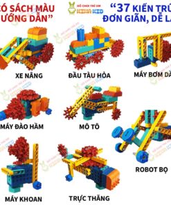 Bộ lắp ráp Robot Stem 250 chi tiết, có động cơ chuyển động thú vị cho bé phát triên tư duy logic 8