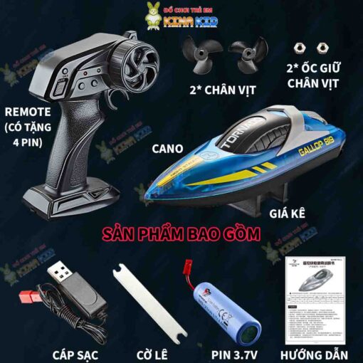 Cano điều khiển từ xa tốc độ cao 15km-h HJ819 Gallop 4