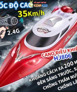 Cano Điều Khiển Từ Xa Tốc Độ Cao 35Km/h HJ806, Có Chống Lật, Chống Nước, Đèn Led, Có Điều Tốc Và Cảnh Báo Pin