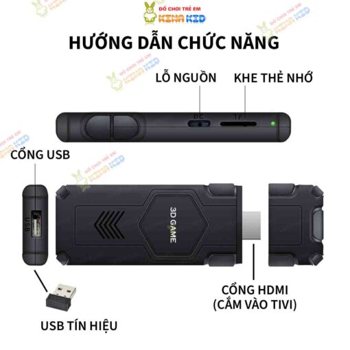 Máy Chơi Game Stick Y5 3D kết nối tivi, cấu hình mạnh, tay cầm mượt, chơi tốt game PSP 6