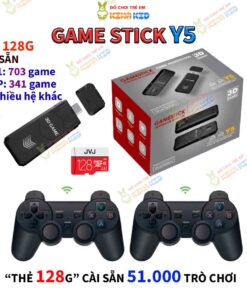 Máy Chơi Game Stick Y5 3D kết nối tivi, cấu hình mạnh, tay cầm mượt, chơi tốt game PSP thẻ 128