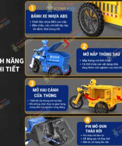 Xe 3 bánh điều khiển từ xa mẫu robot giao hàng 6
